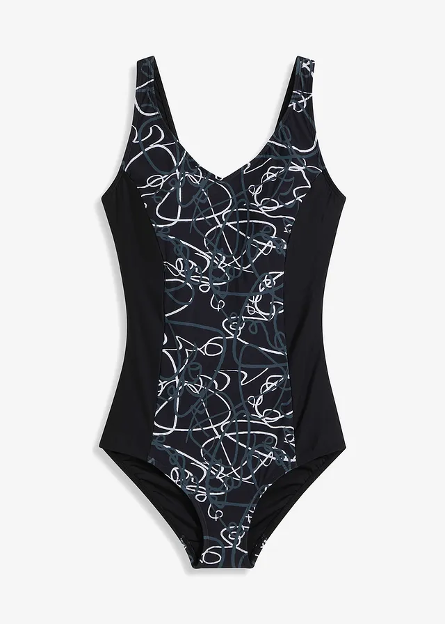 Maillot 1 pièce sculptant, maintien léger, col V