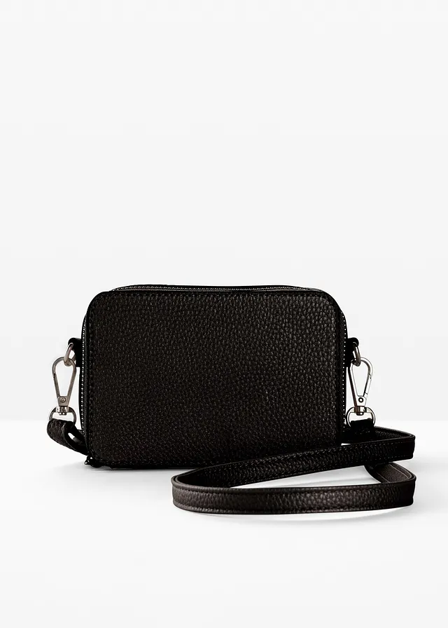 Mini kabelka přes rameno, s odnímatelným popruhem • černá • bonprix obchod