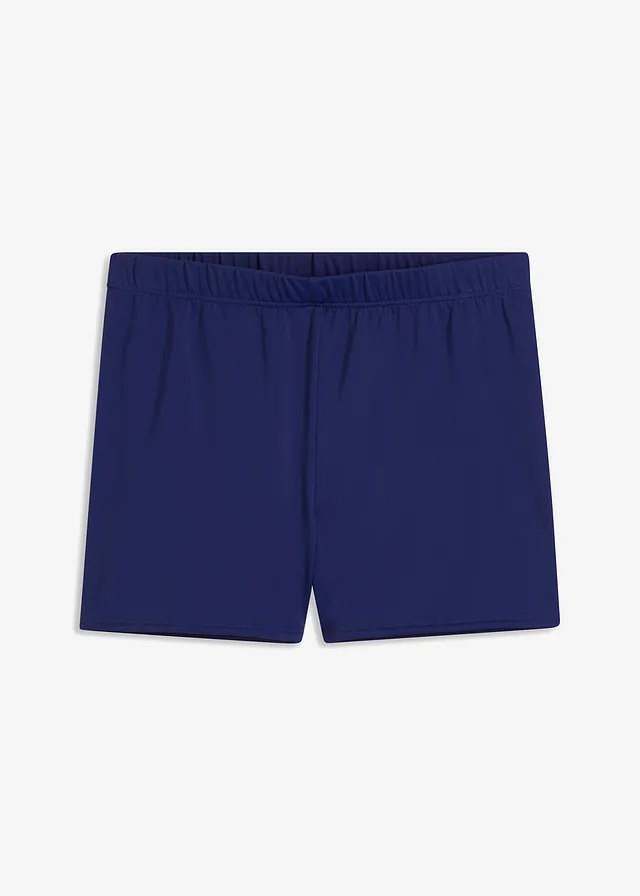 Biker zwemshort met gerecycled polyamide, Kleur: donkerblauw