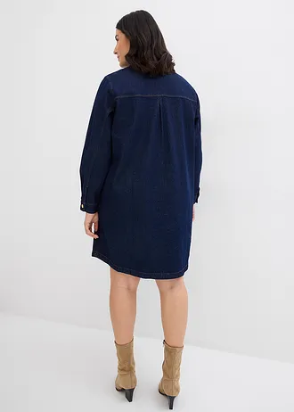 Jeansjurk, Kleur: diepblauw denim ongewassen