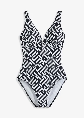 Maillot 1 pièce sculptant à col en V, maintien léger