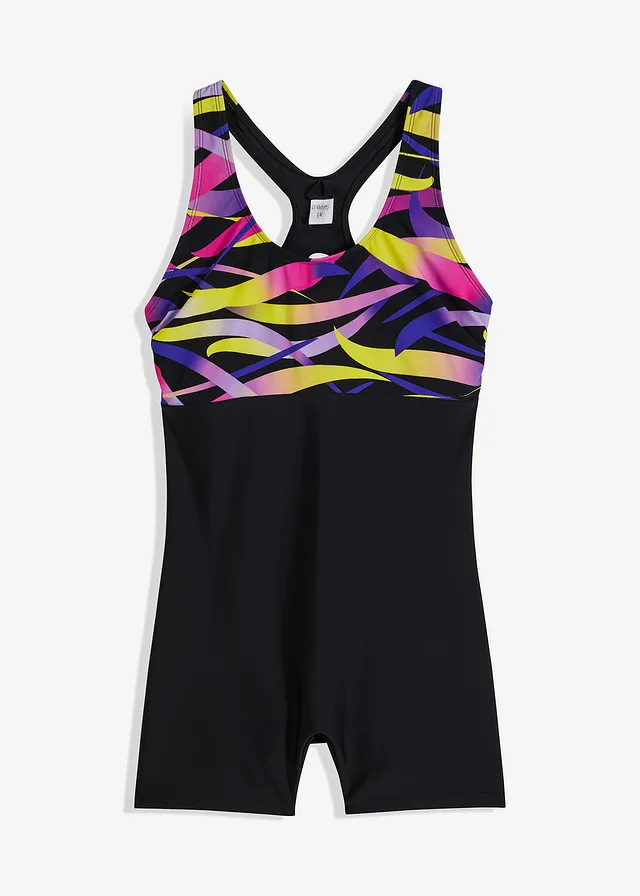 Costum de baie sport cu uscare rapidă, cu slip mai lung