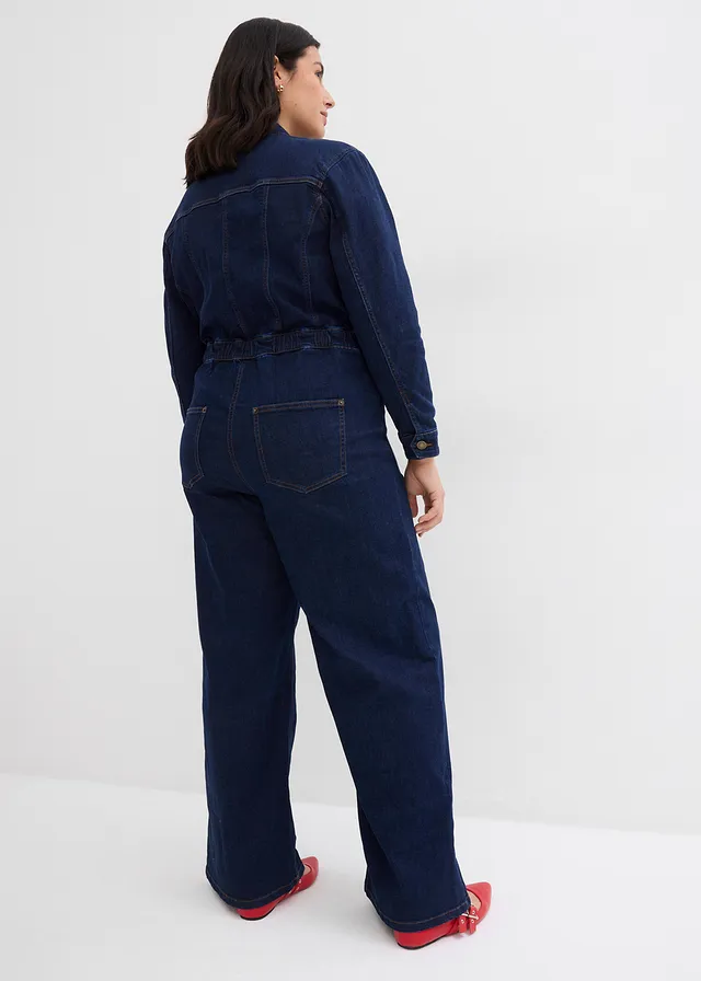 Combinaison en jean, Couleur: bleu foncé denim brut