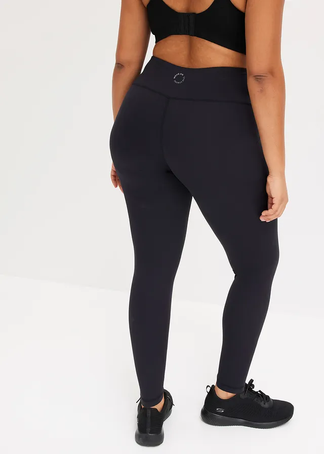 Legging de sport ultra léger avec taille confortable, Couleur: noir