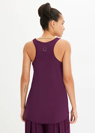 Sporttop met racerback, sneldrogend, Kleur: vlierbes
