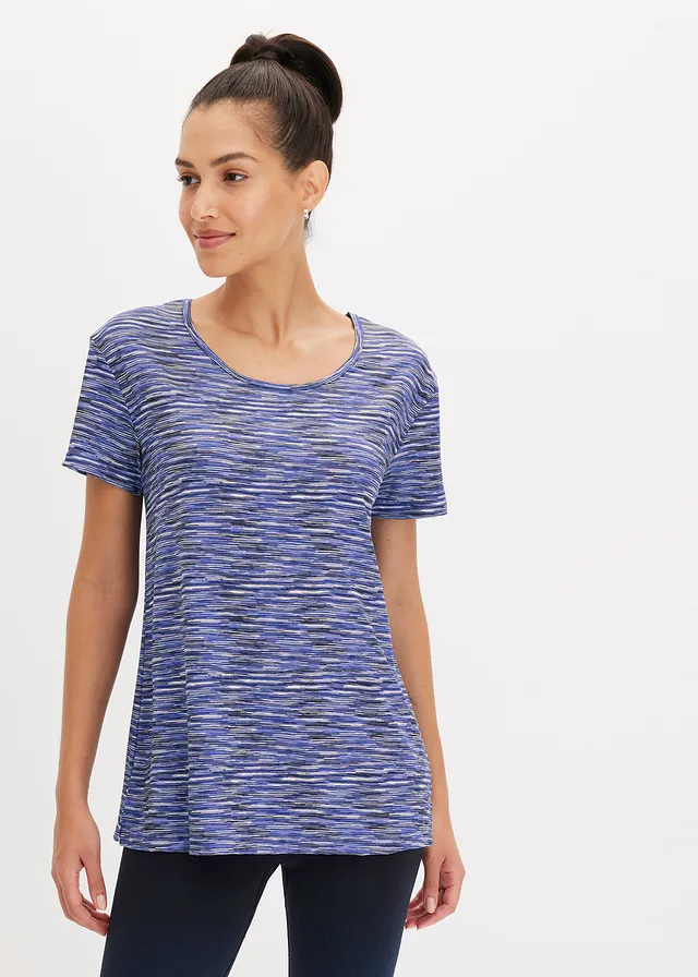 Funkčné tričko oversize, rýchloschnúce • modrá multi melírovaná • obchod bonprix