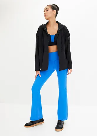 Soutien-gorge de sport, maintien fort, Couleur: noir/bleu horizon