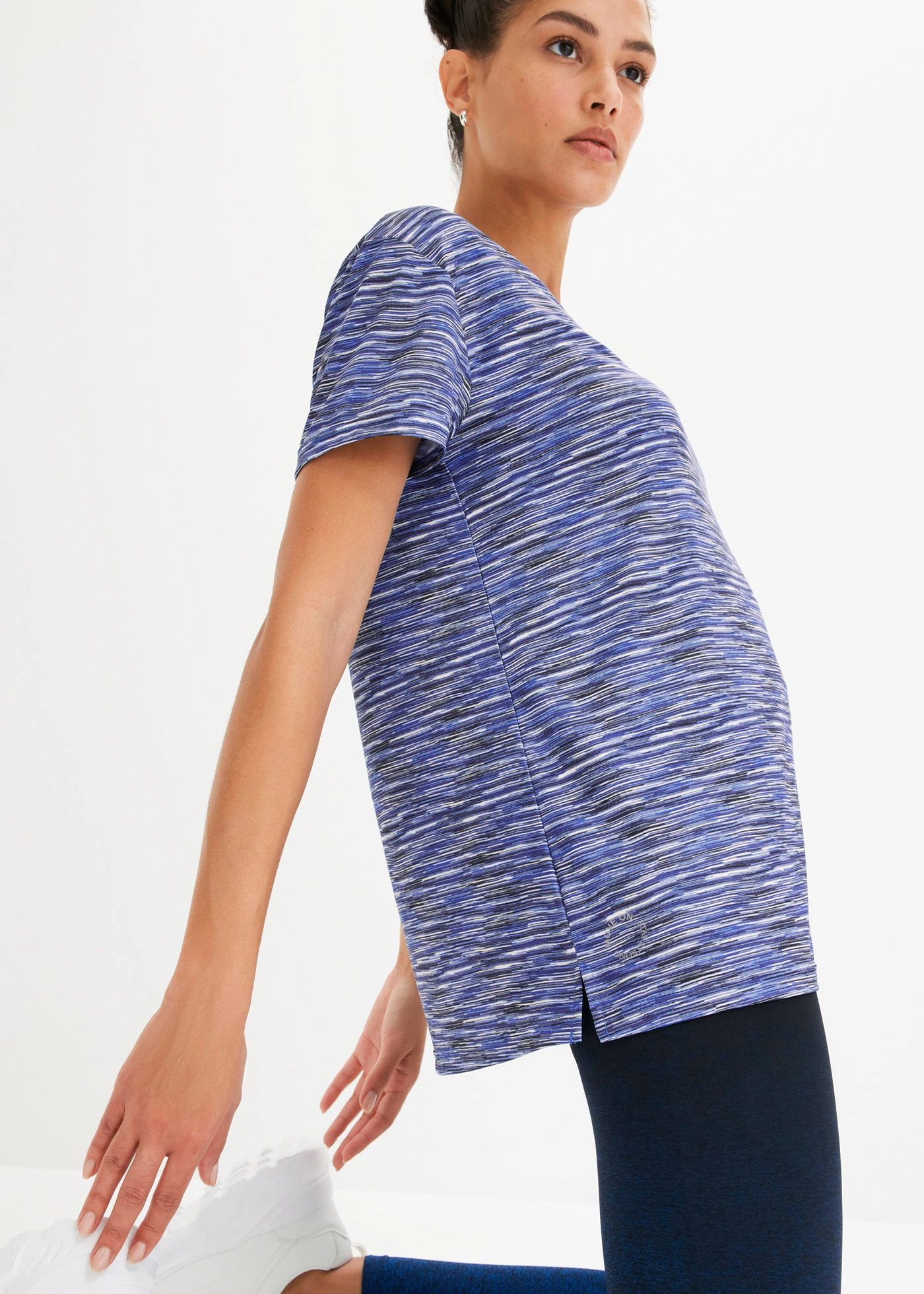 Bluză sport oversize, cu uscare rapidă • albastru-orizont/albastru marin/negru melanj • magazin bonprix