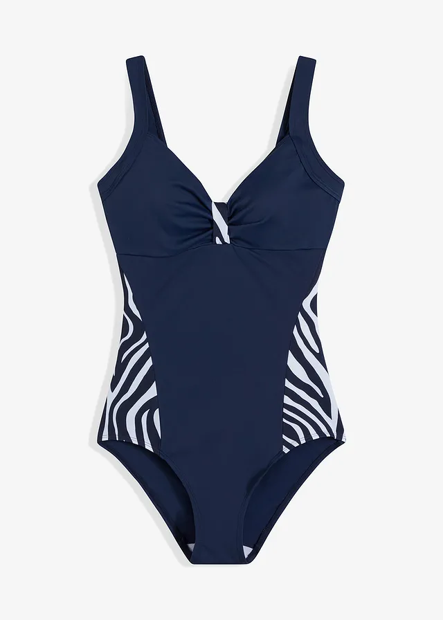 Plavky • tmavomodrá/biela zebra • obchod bonprix