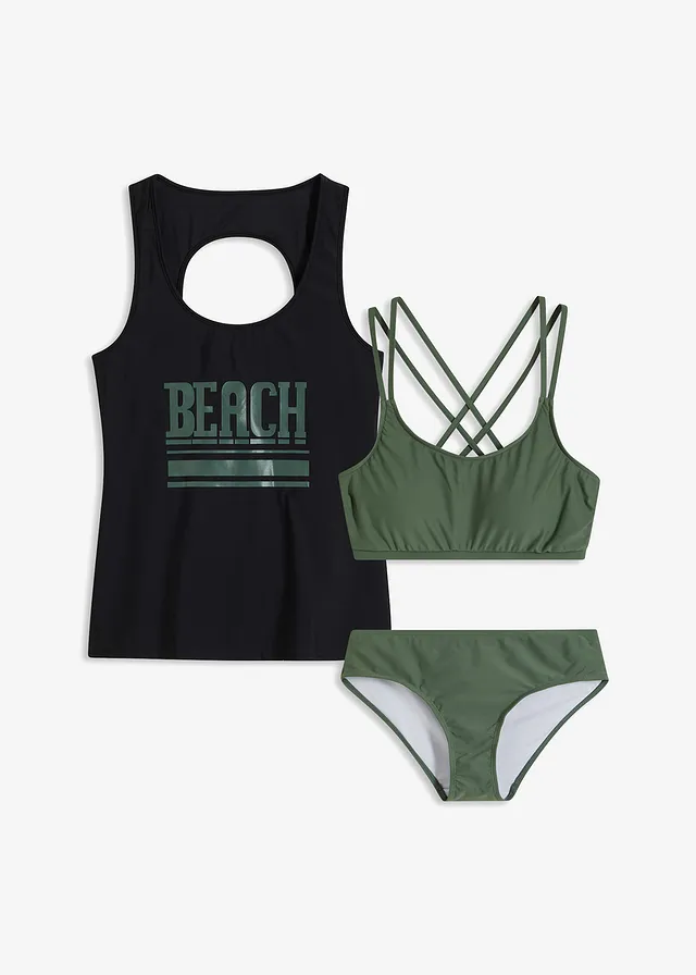 Costum baie + top (3piese)