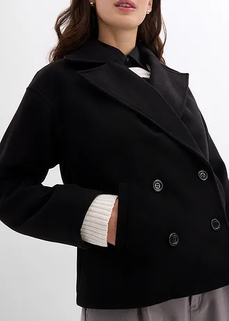 Caban aspect laine • noir • Boutique bonprix