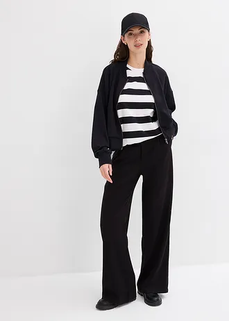 Blouson doux en sweat avec viscose • noir • Boutique bonprix