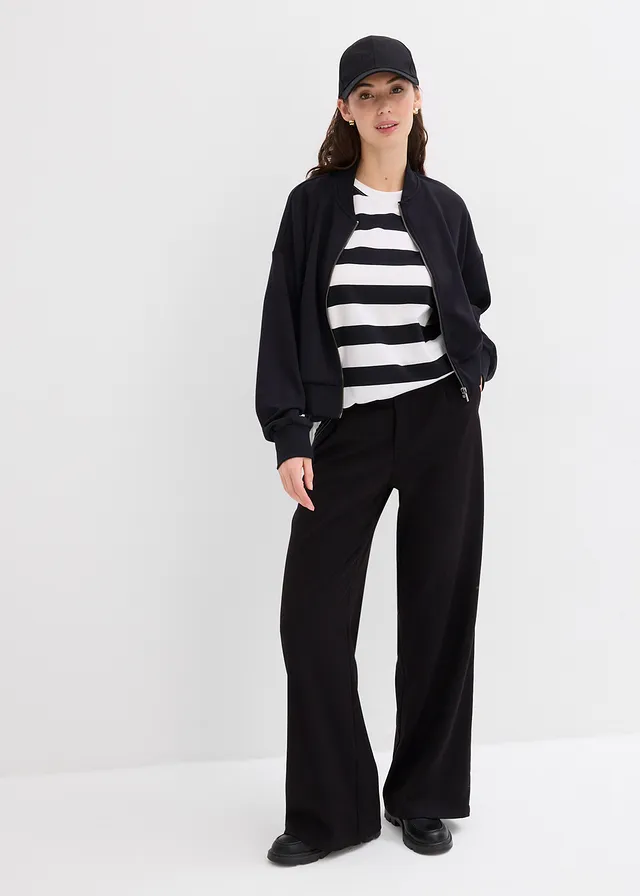 Scuba bomber van zachte viscosemix • zwart • product-page.page-title-suffix