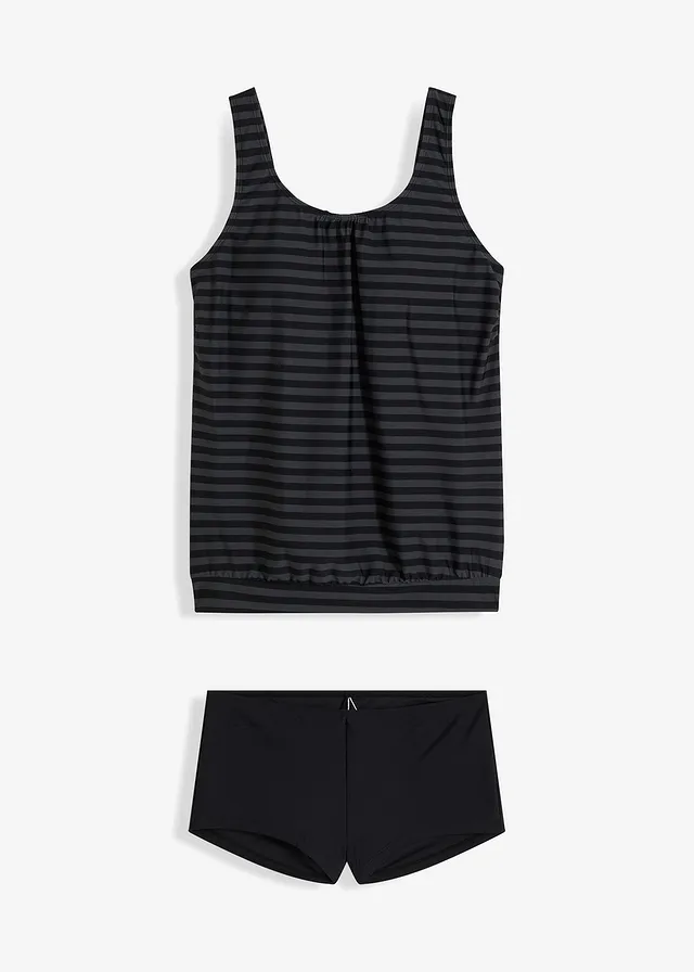 Tankini oversize (ens. 2 pces.), Couleur: noir/anthracite