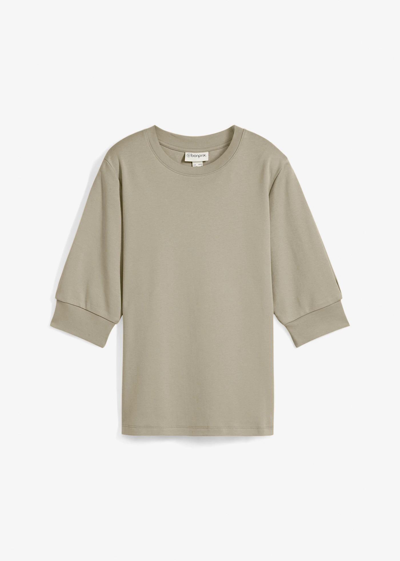 Bluză tricot din bumbac organic 100% • kaki fumuriu • magazin bonprix