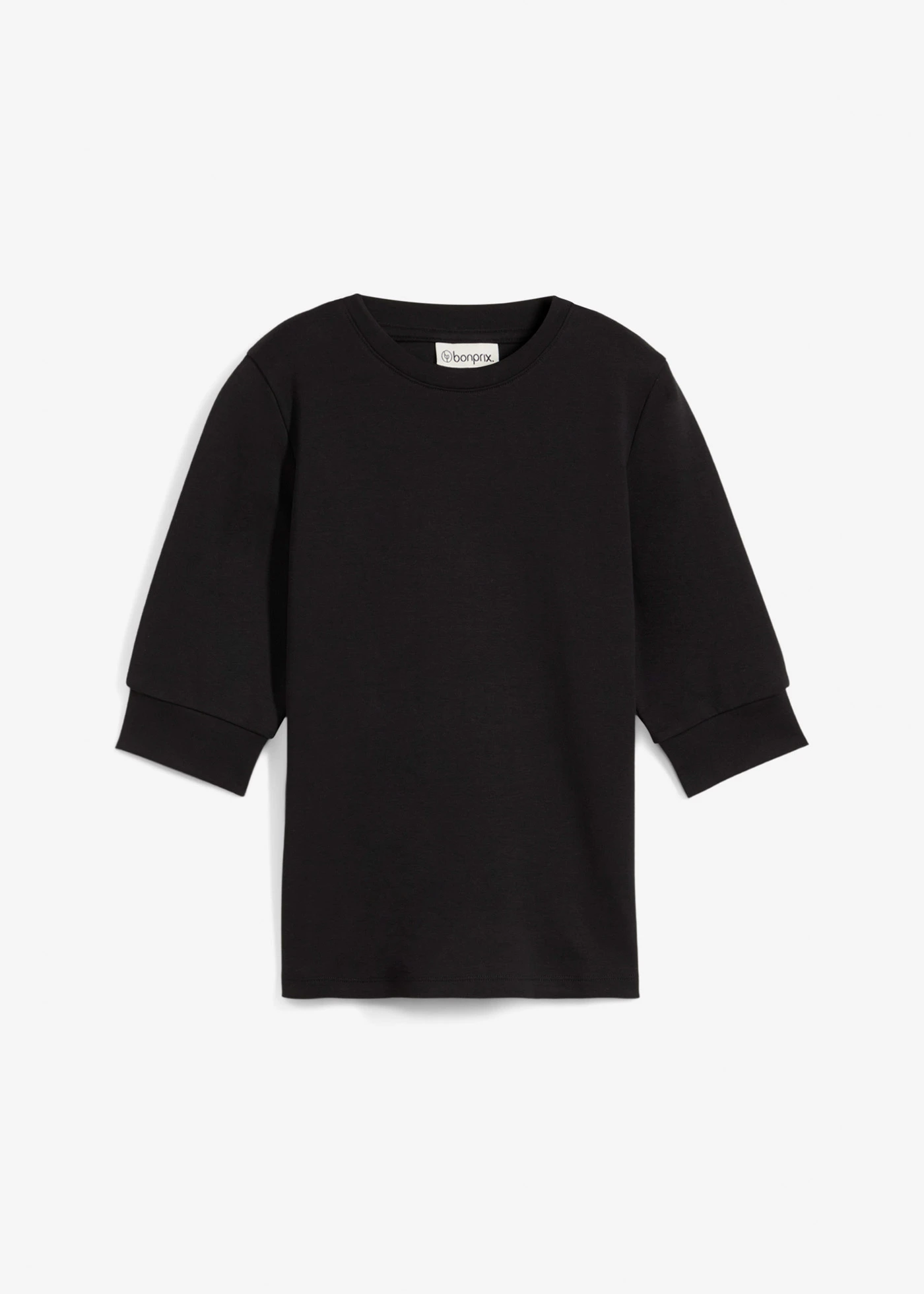 Bluză tricot din bumbac organic 100% • negru • magazin bonprix