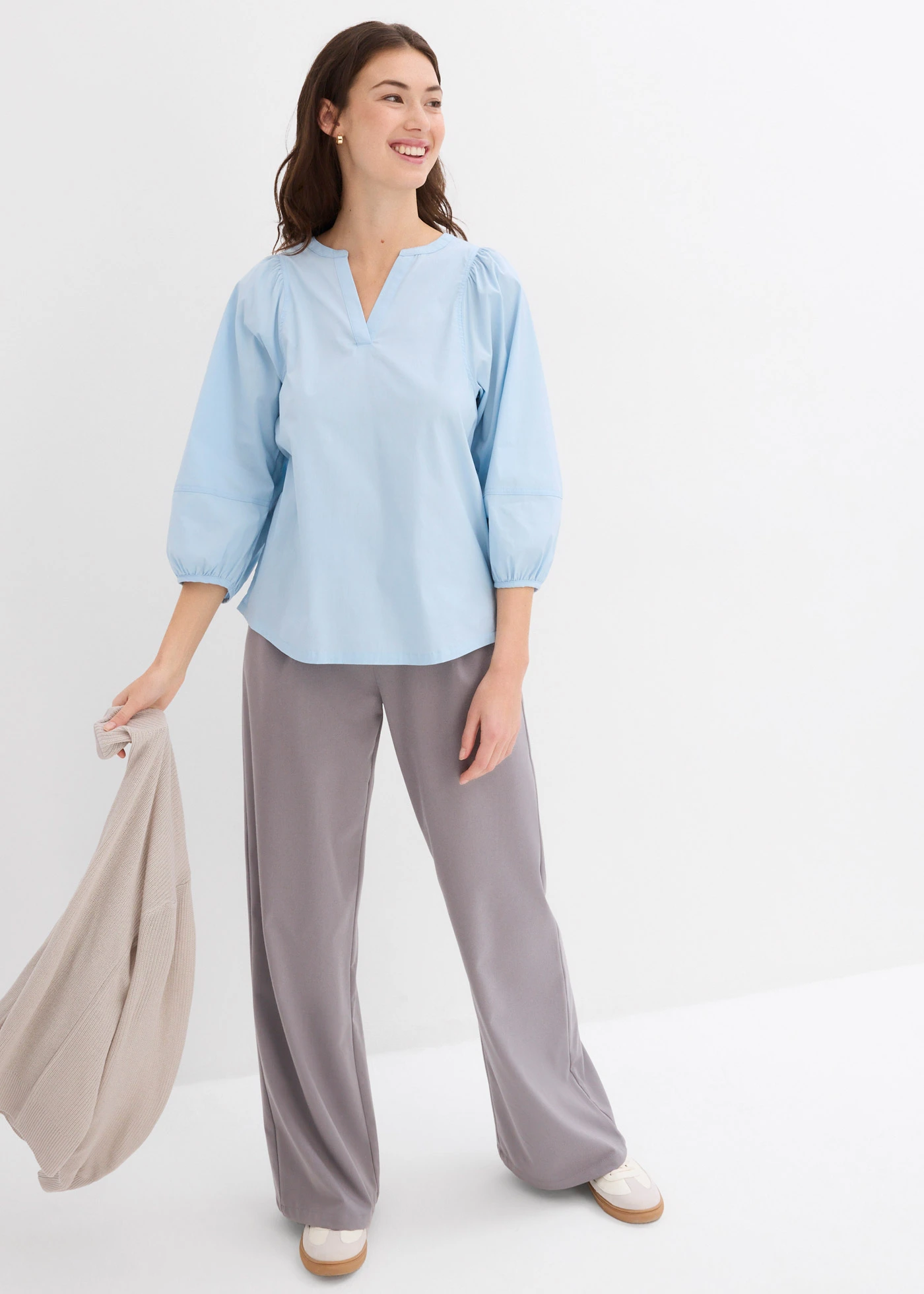 Bluzka tunikowa • niebieski lodowy • bonprix obchod