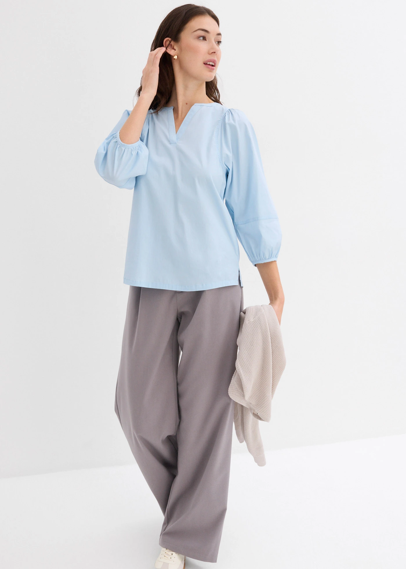 Bluzka tunikowa • niebieski lodowy • bonprix obchod