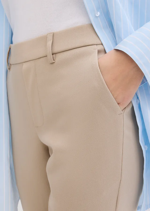 Spodnie chino z mieszanki wiskozy • piaskowy • sklep bonprix