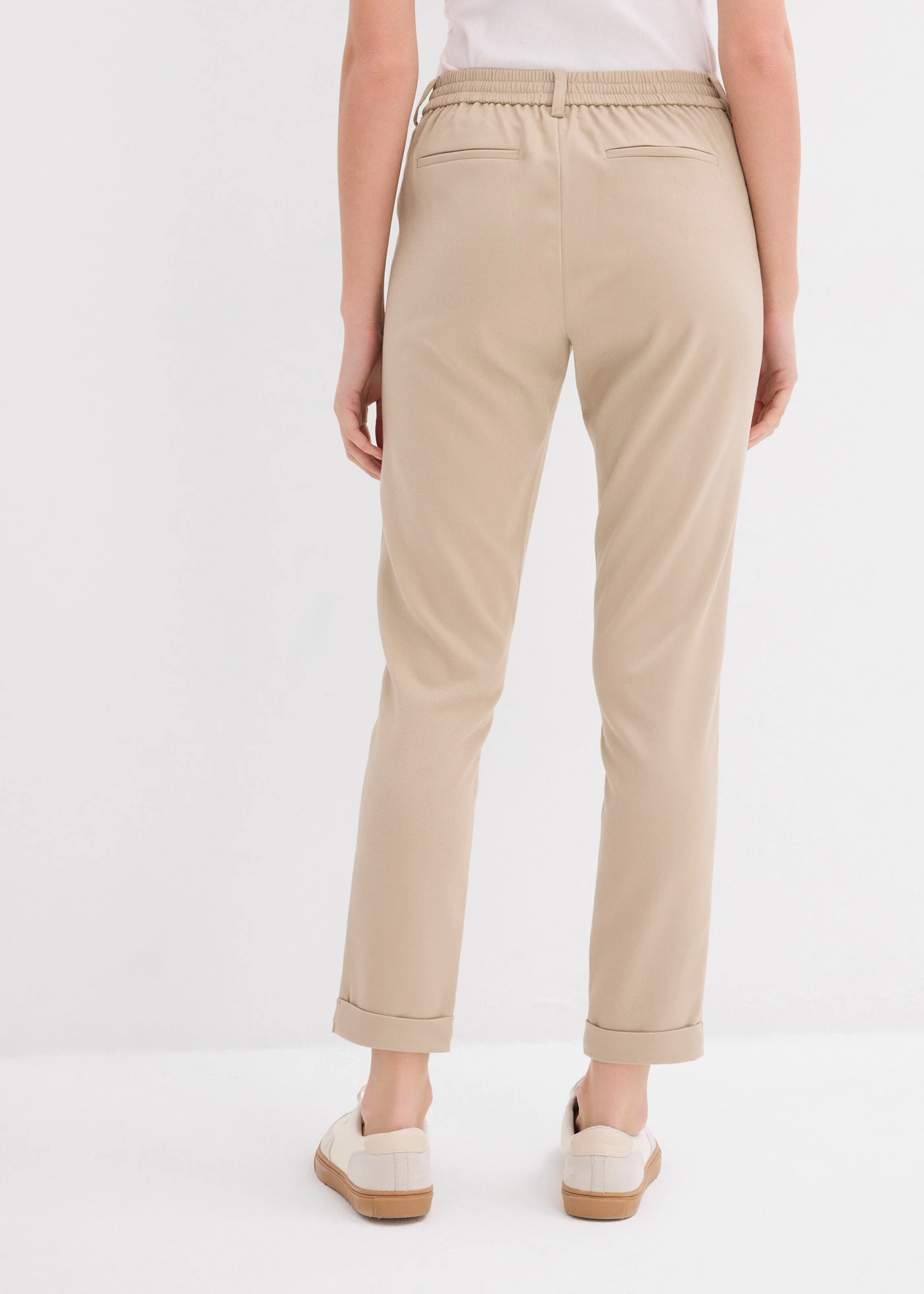 Spodnie chino z mieszanki wiskozy • piaskowy • sklep bonprix