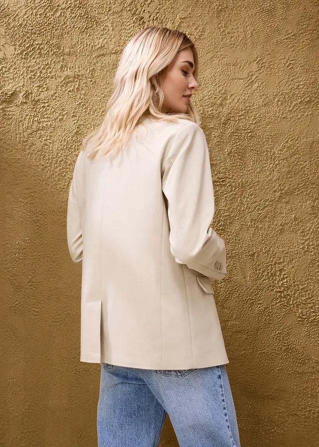 Oversize blazer, Kleur: rokerig kaki