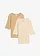 Lot de 2 t-shirts en coton côtelé, Couleur: beige foncé-sable clair