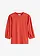 Geribd shirt met ballonmouwen, Kleur: mat koraal