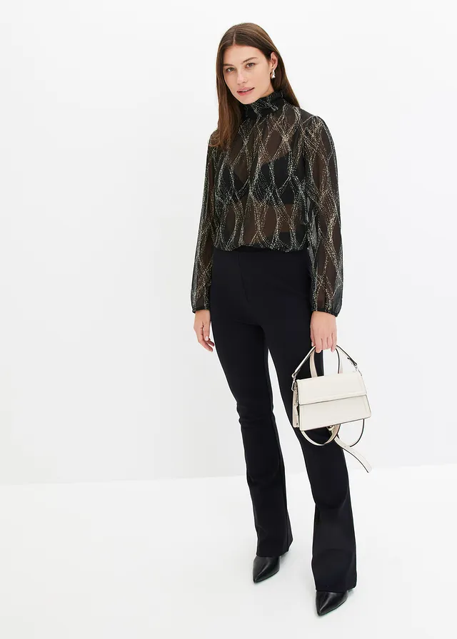 Chiffon blouse latte macchiato