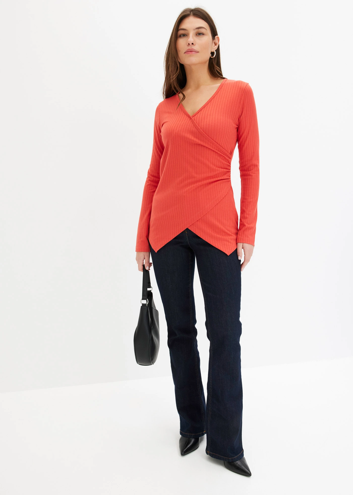 Geribd shirt • mat koraal • bonprix online shop