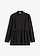 Lange blouse met plooitjes, Kleur: zwart