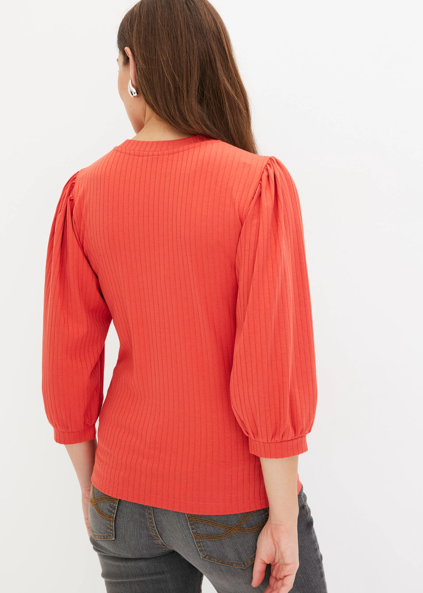 T-shirt à manches volumineuses • corail mat • Boutique bonprix