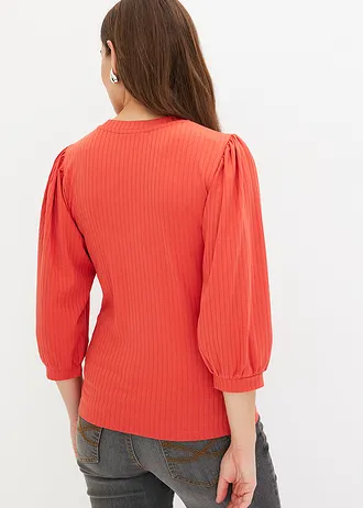 T-shirt à manches volumineuses • corail mat • Boutique bonprix