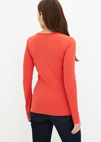 Geribd shirt • mat koraal • bonprix online shop