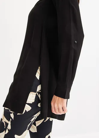 Dlouhá viskózová halenka • černá • bonprix obchod