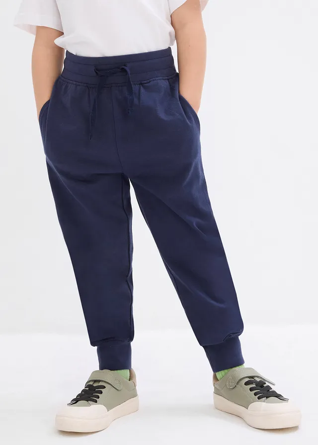 Joggingbroek van biologisch katoen, Kleur: donkerblauw