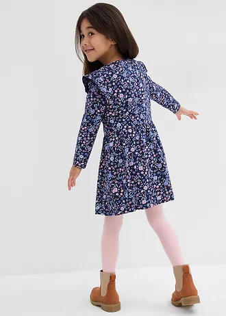 Jersey jurk van biologisch katoen • donkerblauw gebloemd • bonprix online shop