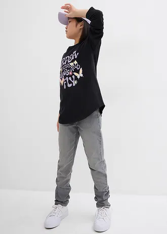 Triko s dlouhým rukávem, z čisté organické bavlny • černá • bonprix obchod