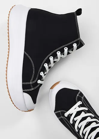 Bascheți high top cu platformă • negru • magazin bonprix