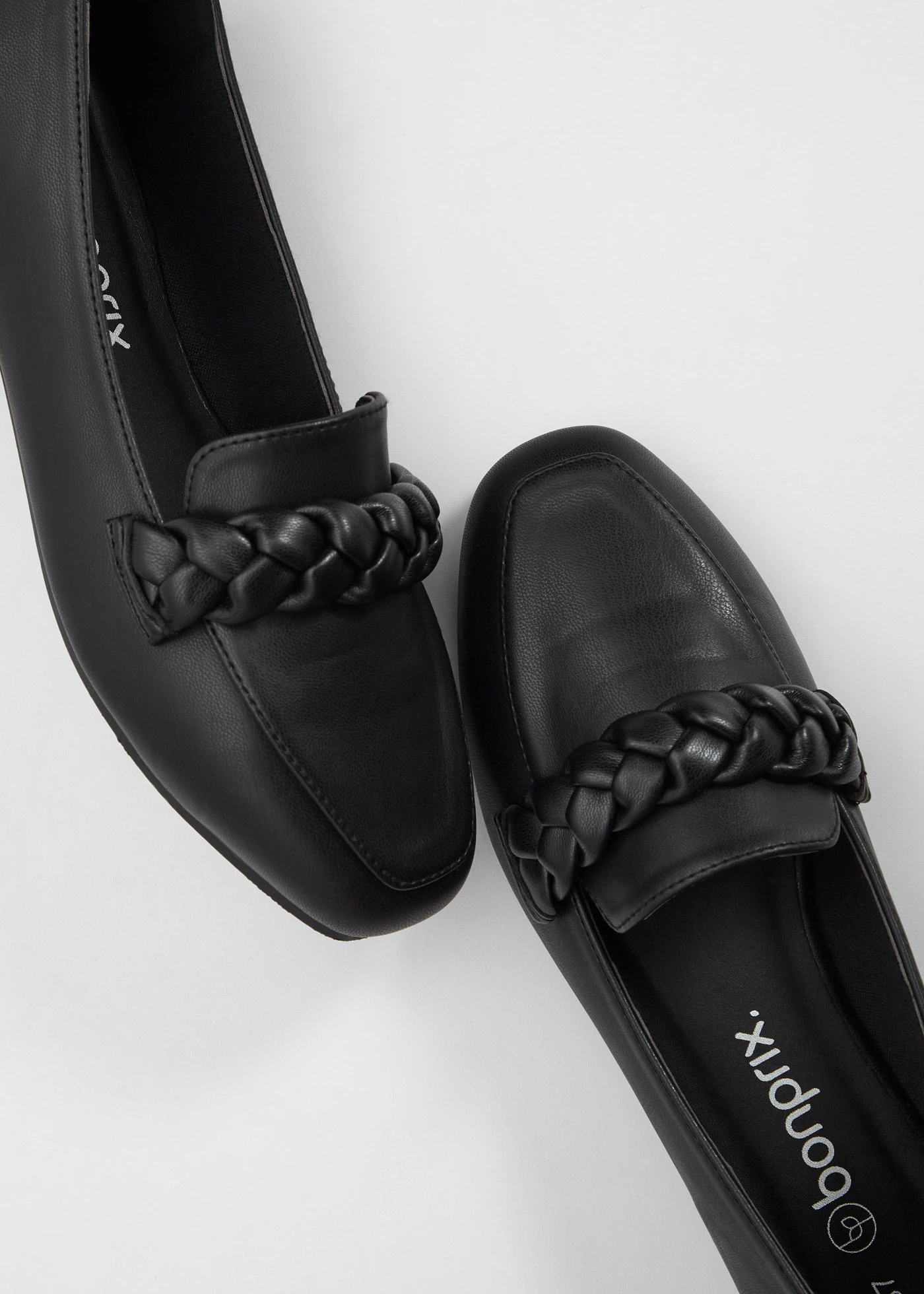 Loafers met gevlochten details • zwart • bonprix online shop
