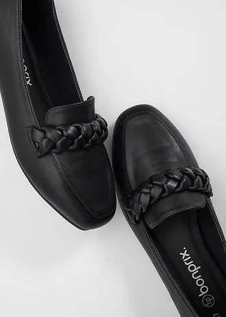 Mocassins à détail tressé • noir • Boutique bonprix