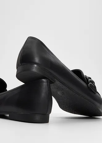 Loafers met gevlochten details • zwart • bonprix online shop