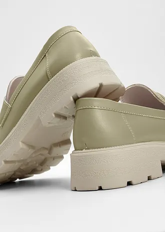 Mokasíny Chunky s ľahkou podrážkou • khaki • obchod bonprix