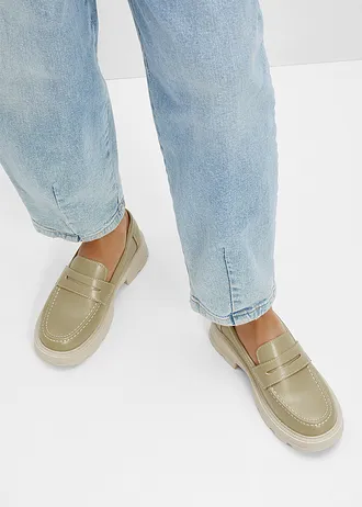 Mokasíny Chunky • khaki • obchod bonprix