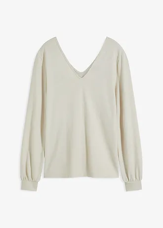 Hebké flísové triko s perličkami