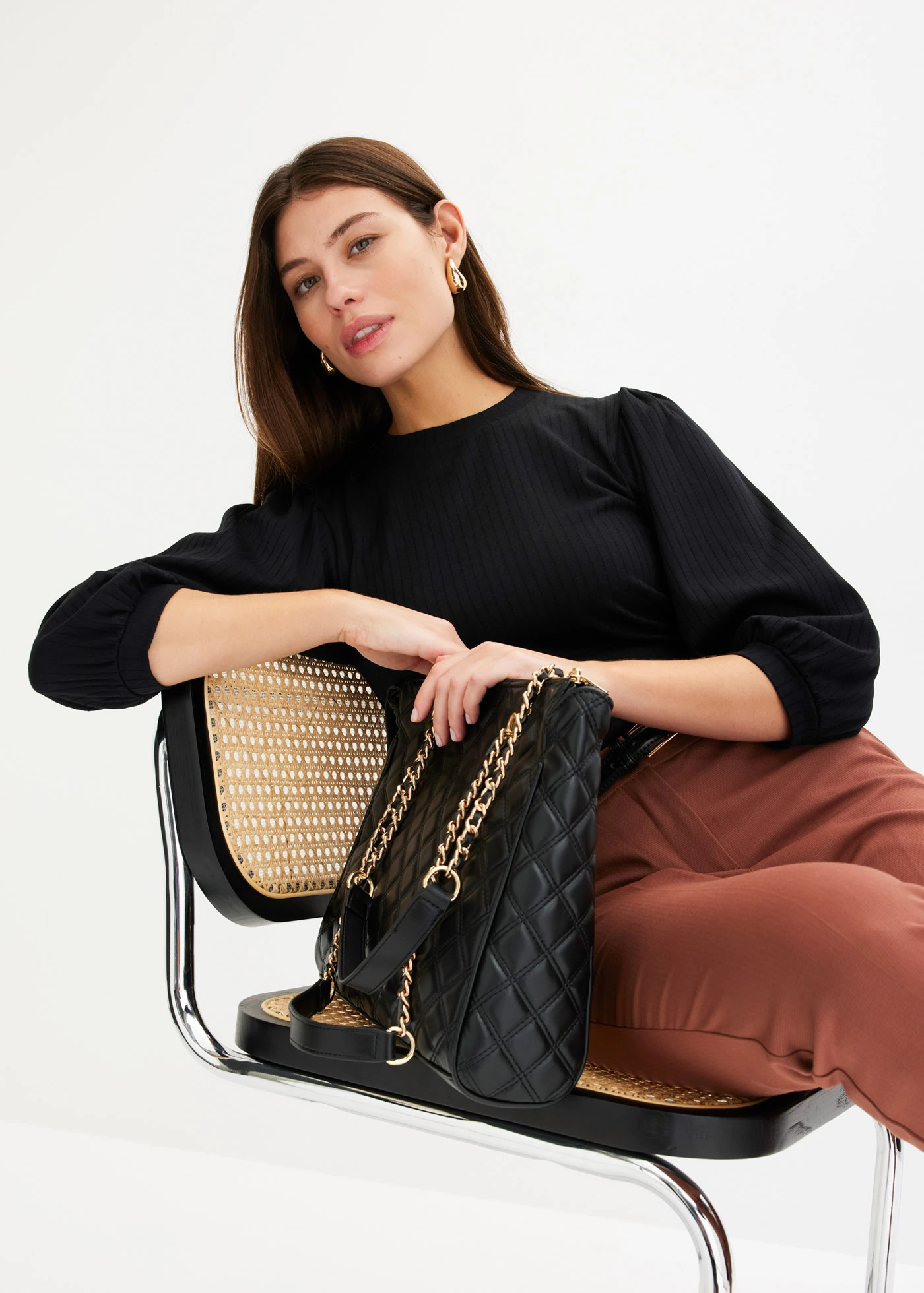 Bluză cu mâneci supradimensionate • negru • magazin bonprix