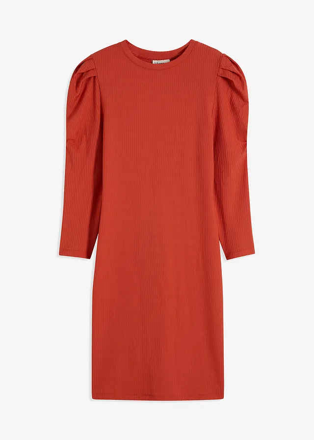 Vrúbkované džersejové šaty