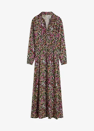 Mintás maxi ruha • pink/világoszöld virágos • bonprix áruház