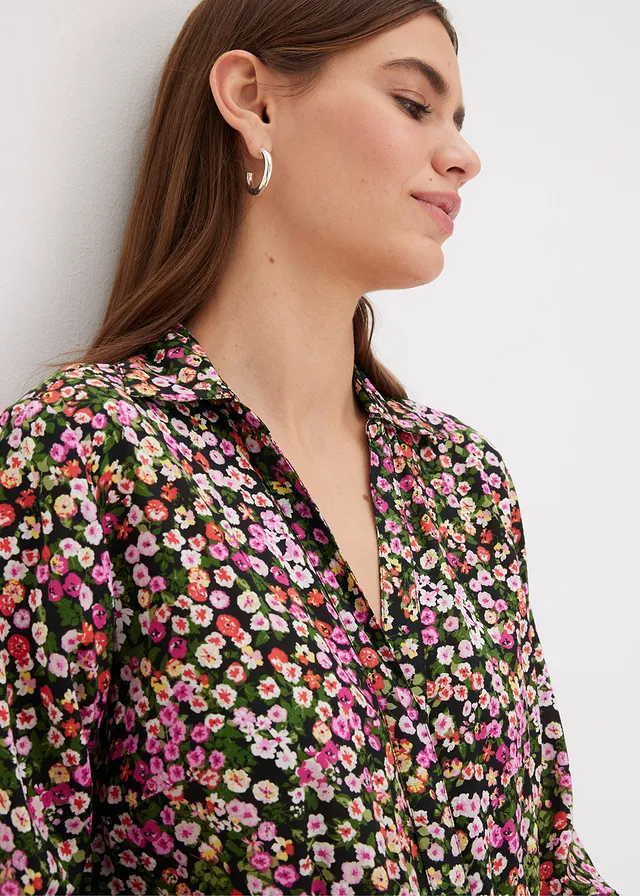 Robe longue 100% viscose • rose-vert clair floral • product-page.page-title-suffix