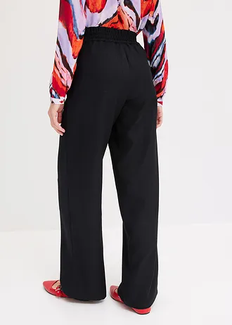 Marlene Dietrich broek in linnen-look met een elegante band • zwart • bonprix online shop