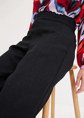 Marlene Dietrich broek in linnen-look met een elegante band • zwart • bonprix online shop